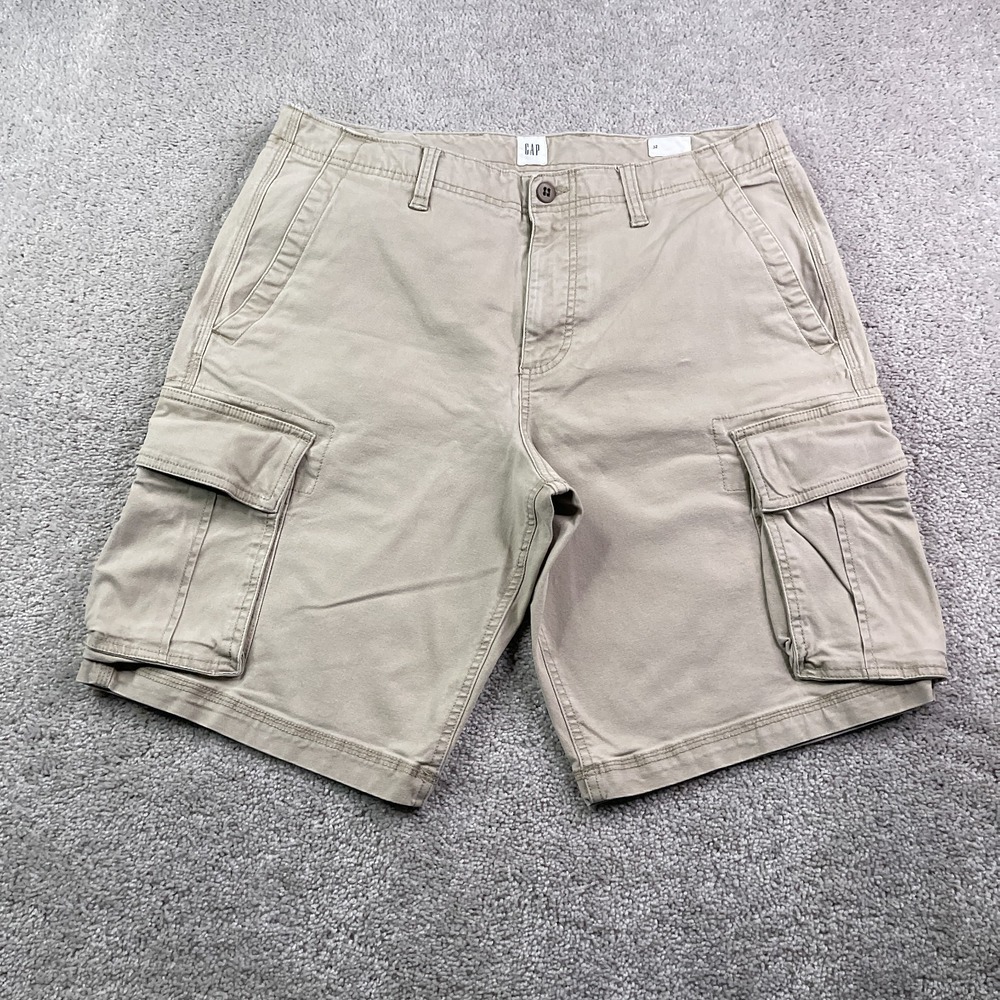 Gap Shorts Mens 32 Tan Khaki Cargo Stretch Canvas Utility Tactical Grunge